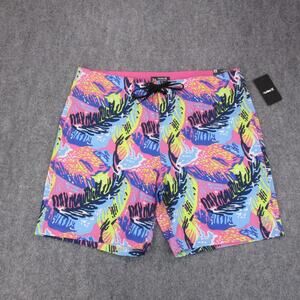 Hurley Shorts Mens 36 Multicolor Morrow Pop Boardshorts Swim 18in Sunset Pulse